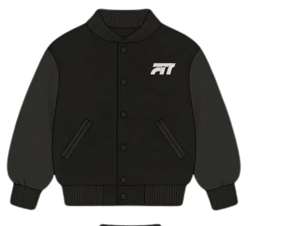 Mockup — frente de la bomber con logo FIT